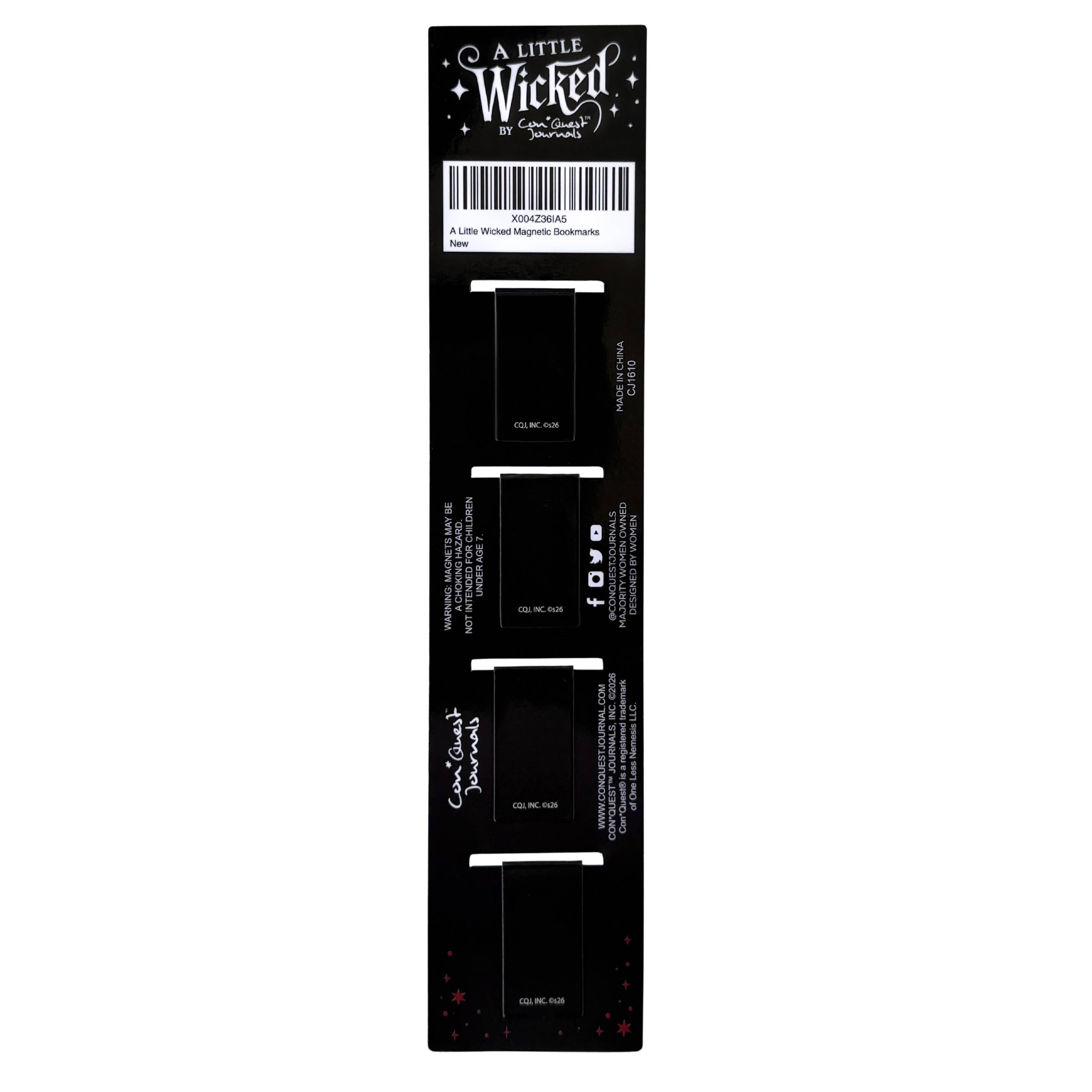A Little Wicked Magnetic Bookmarks (4-Pack)