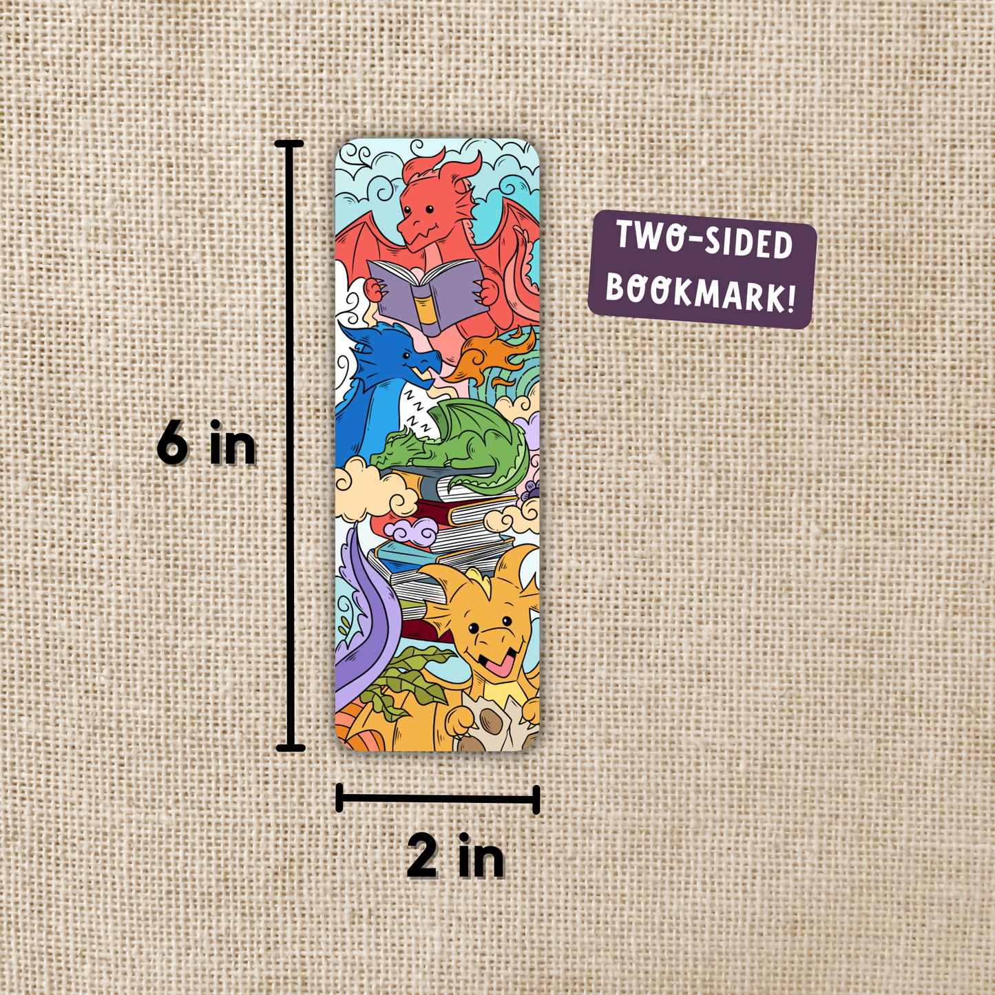 Reading Dragon Pile Bookmark