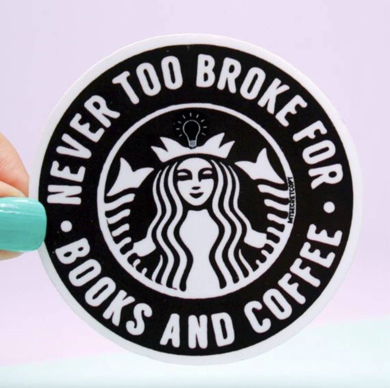 Books and Coffee Sticker