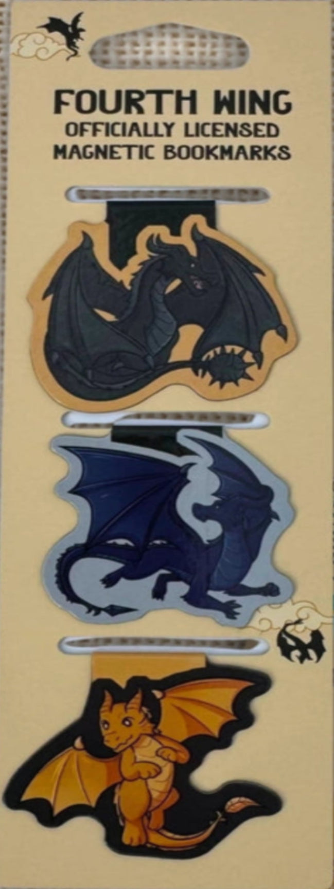 Yarros - Magnetic Bookmark Set - Fourth Wing Dragons