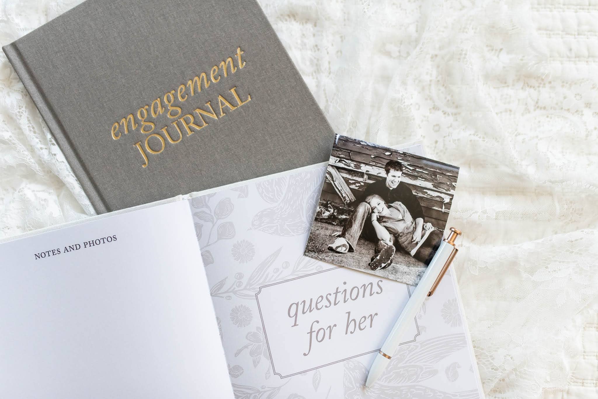 Engagement Journal | Gift for New Brides | Book for Couples: Taupe