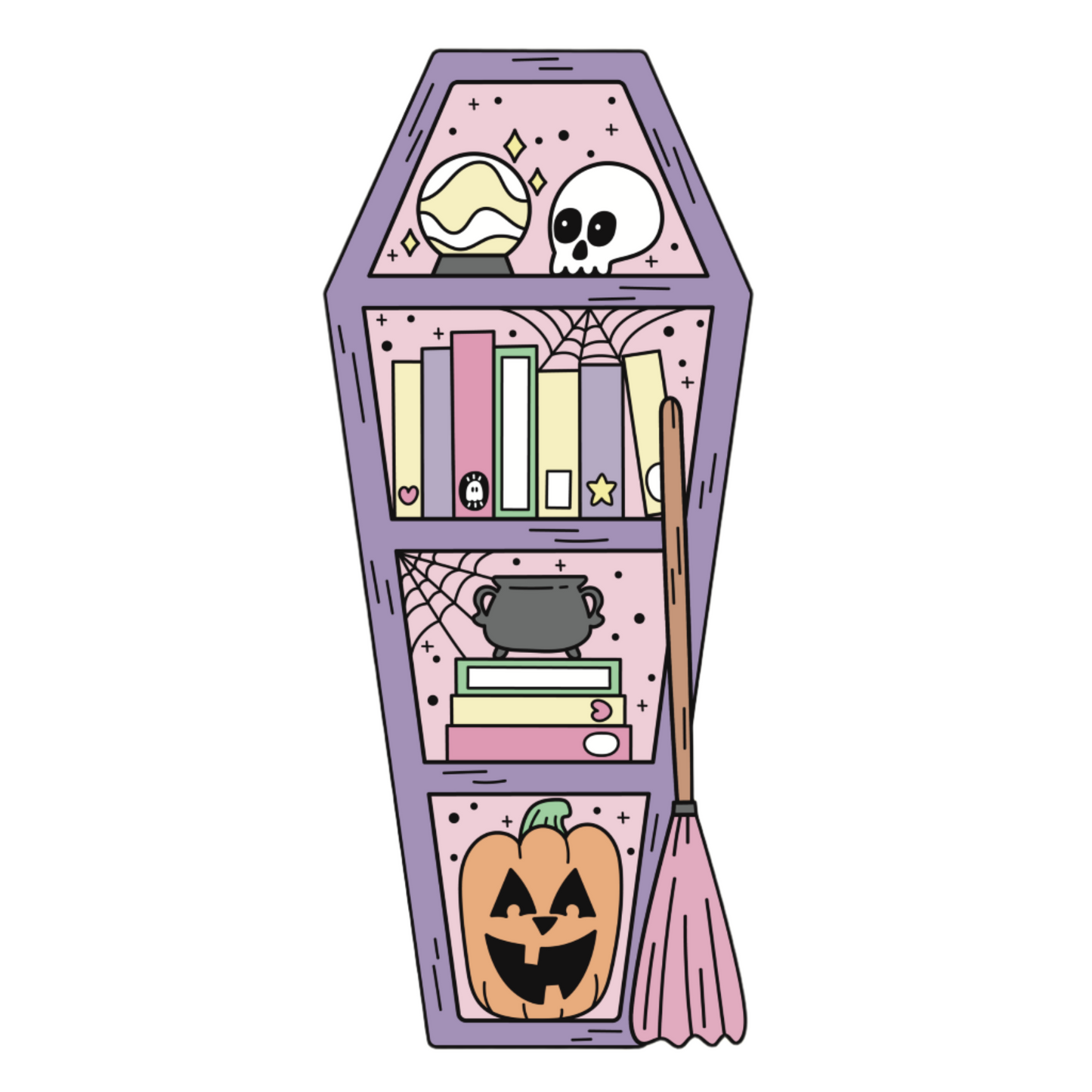 Magnetic Bookmark - Coffin Bookshelf