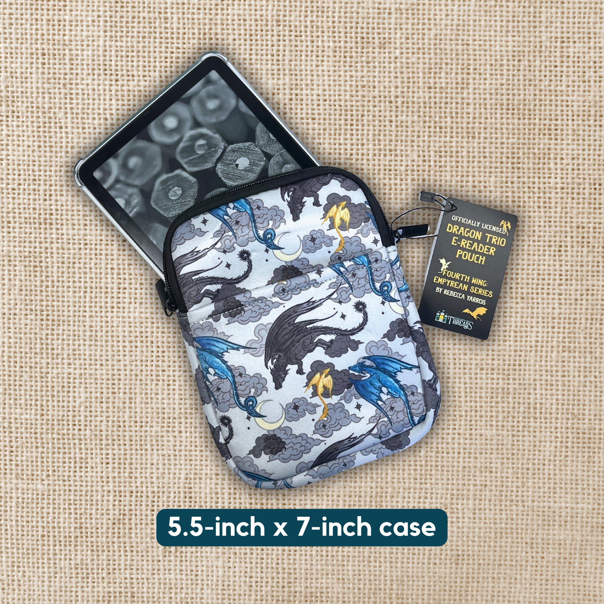 Dragon Trio E-reader Pouch | Fourth Wing