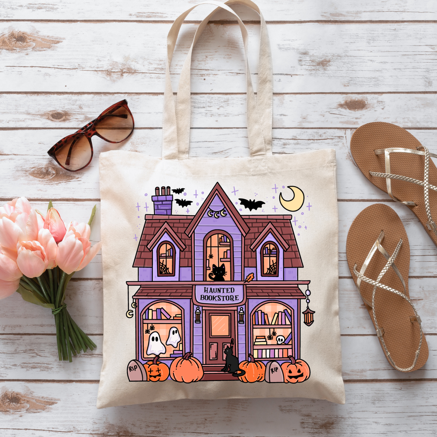 Tote Bag - Haunted Bookstore