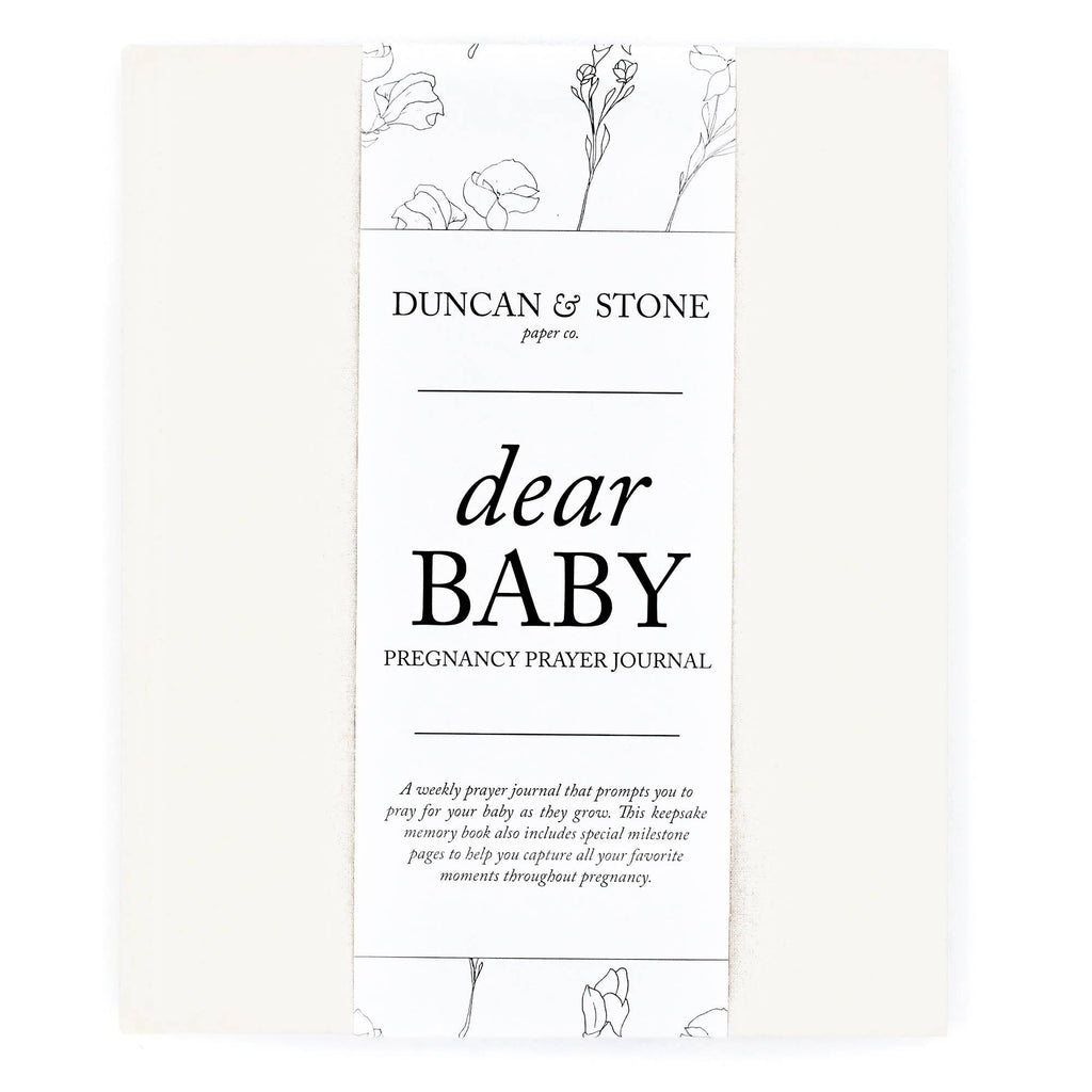 Dear Baby: A Pregnancy Prayer Journal & Memory Book for Moms: Gray