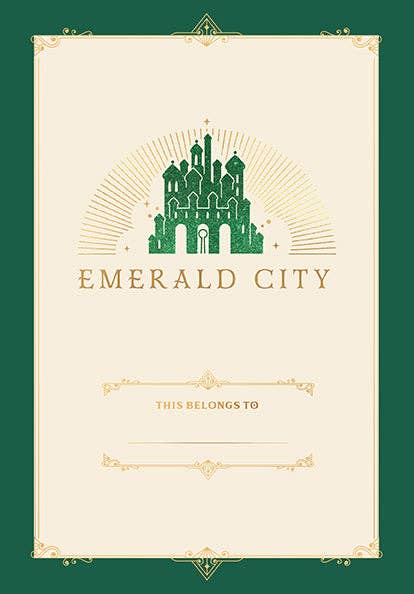 Journal - Wicked: Emerald City with Ribbon Charm