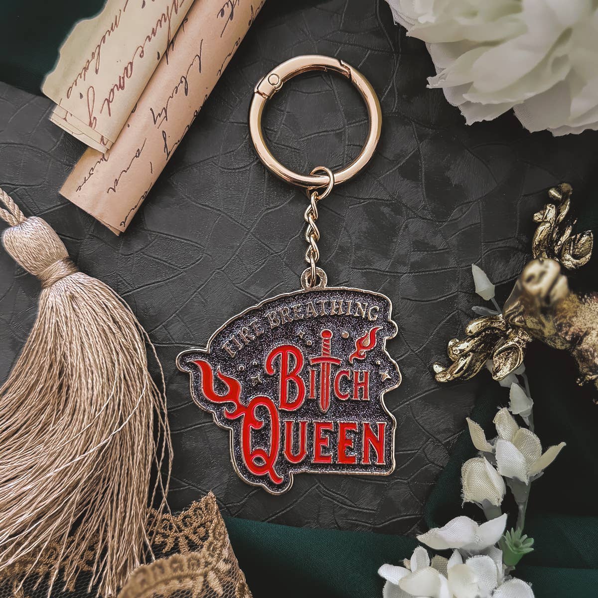 Bag Charm - Throne of Glass: Fire Breathing B*tch Queen