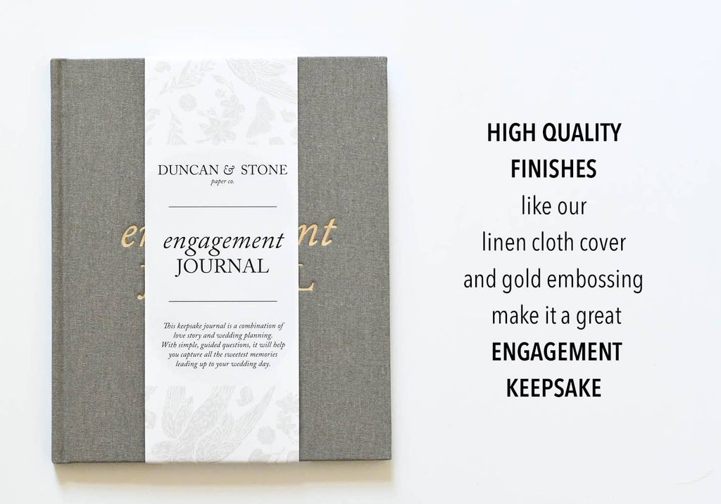 Engagement Journal | Gift for New Brides | Book for Couples: Taupe