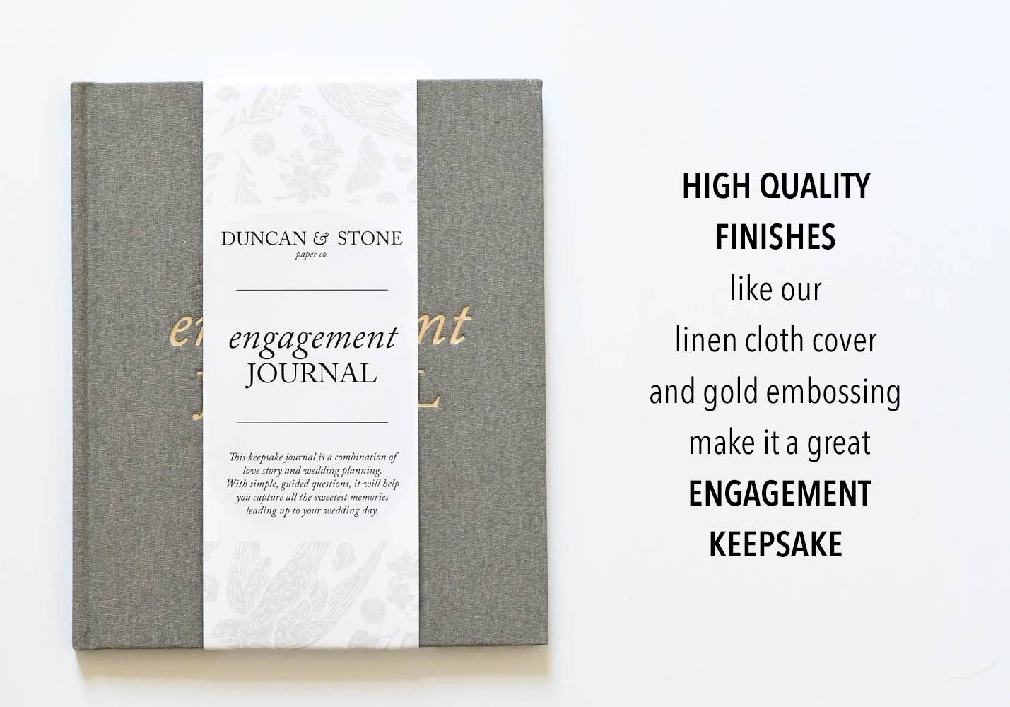 Engagement Journal | Gift for New Brides | Book for Couples: Taupe