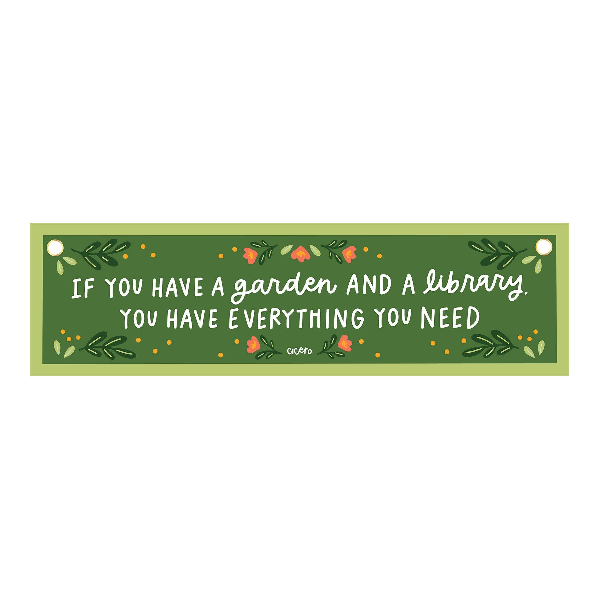 Garden And A Library Canvas Banner