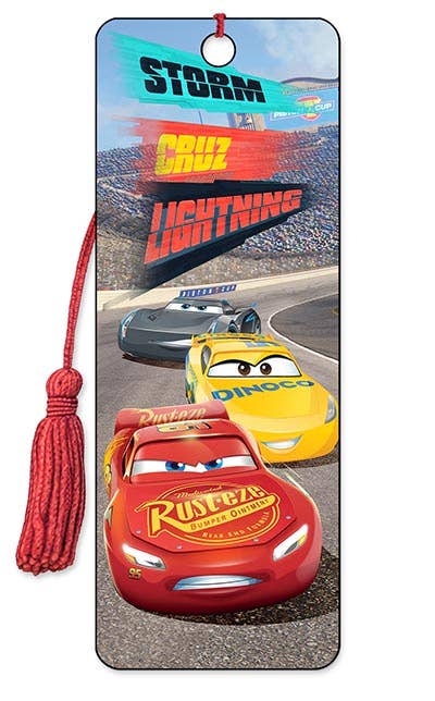 3D Disney Bookmark - Cars Race