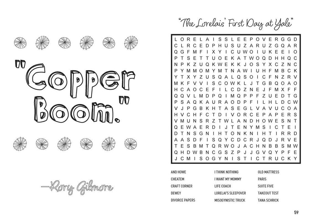 Gilmore Girls Word Search and Coloring Book
