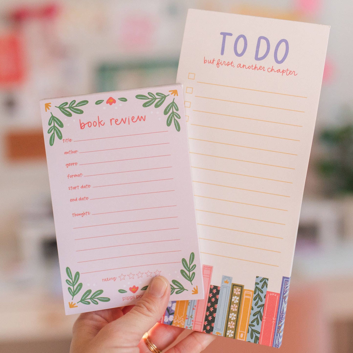 Notepad - But First Another Chapter Bookshelf To-Do 4x9