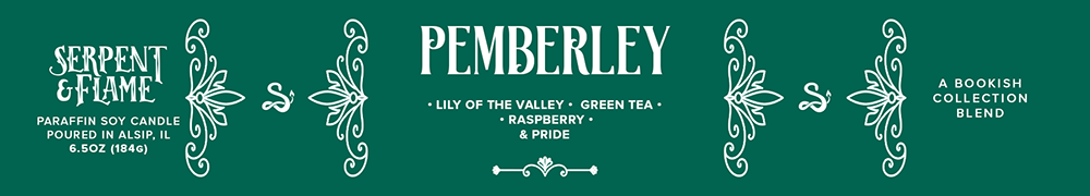 Candle - Pemberley Candle, Lily Green Tea Raspberry: 6.5 oz
