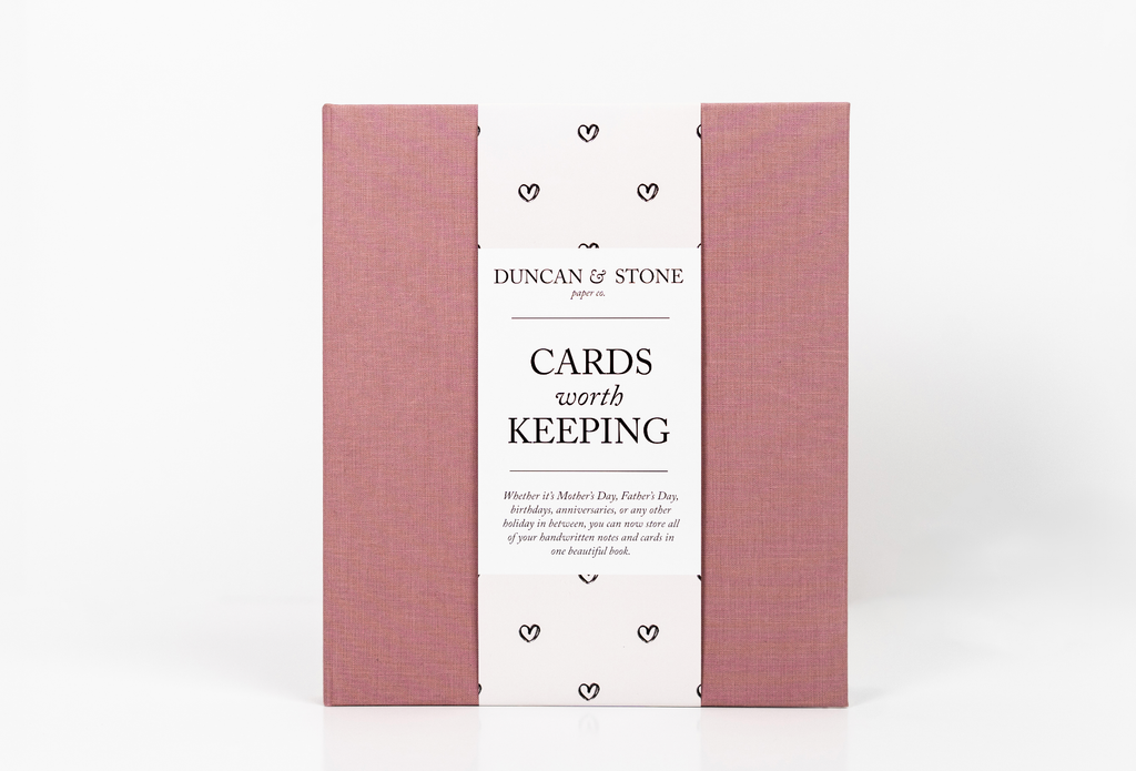 Cards Worth Keeping Journal | Birthday Card Organizer Book: Pink