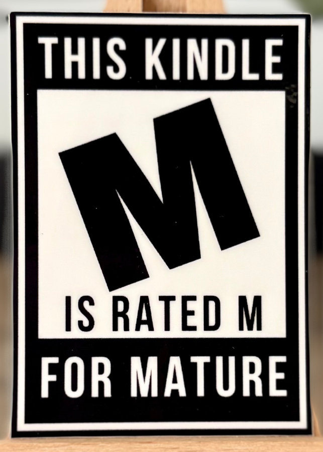 Kindle Rated M Sticker