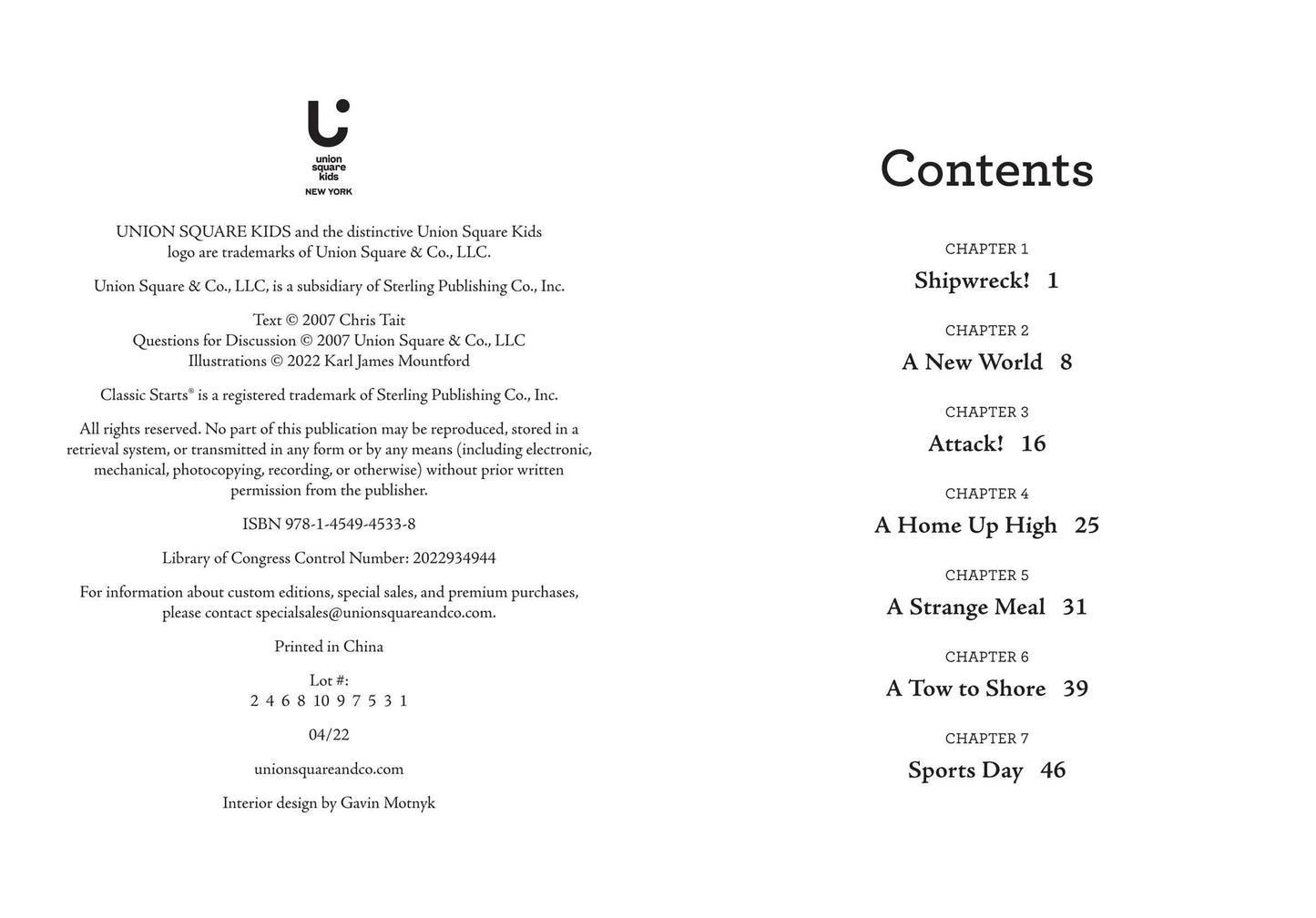 Classic Starts®️: The Swiss Family Robinson