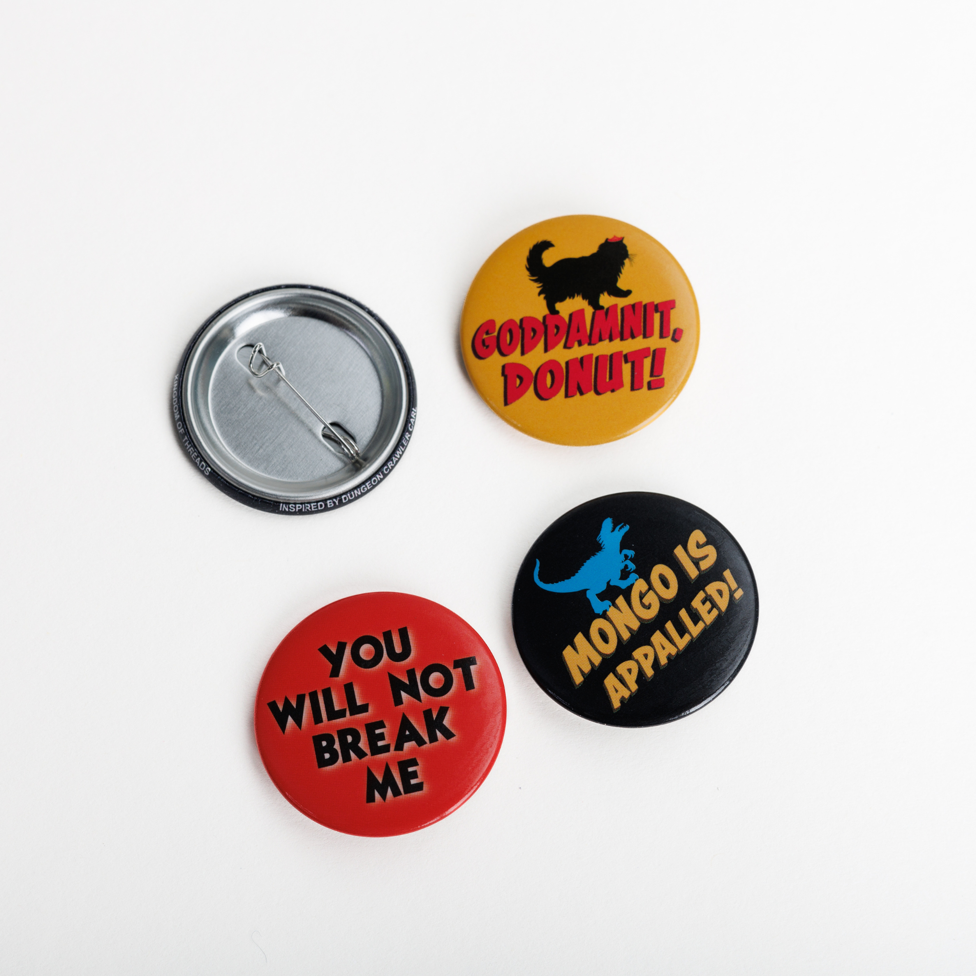 Dungeon Crawler Carl Button Pin Set | Dungeon Crawler Carl
