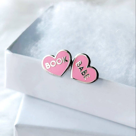 Earrings - Pink Book Babe