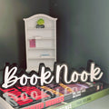 Bookshelf Sign - 3D Book Nook - Pink