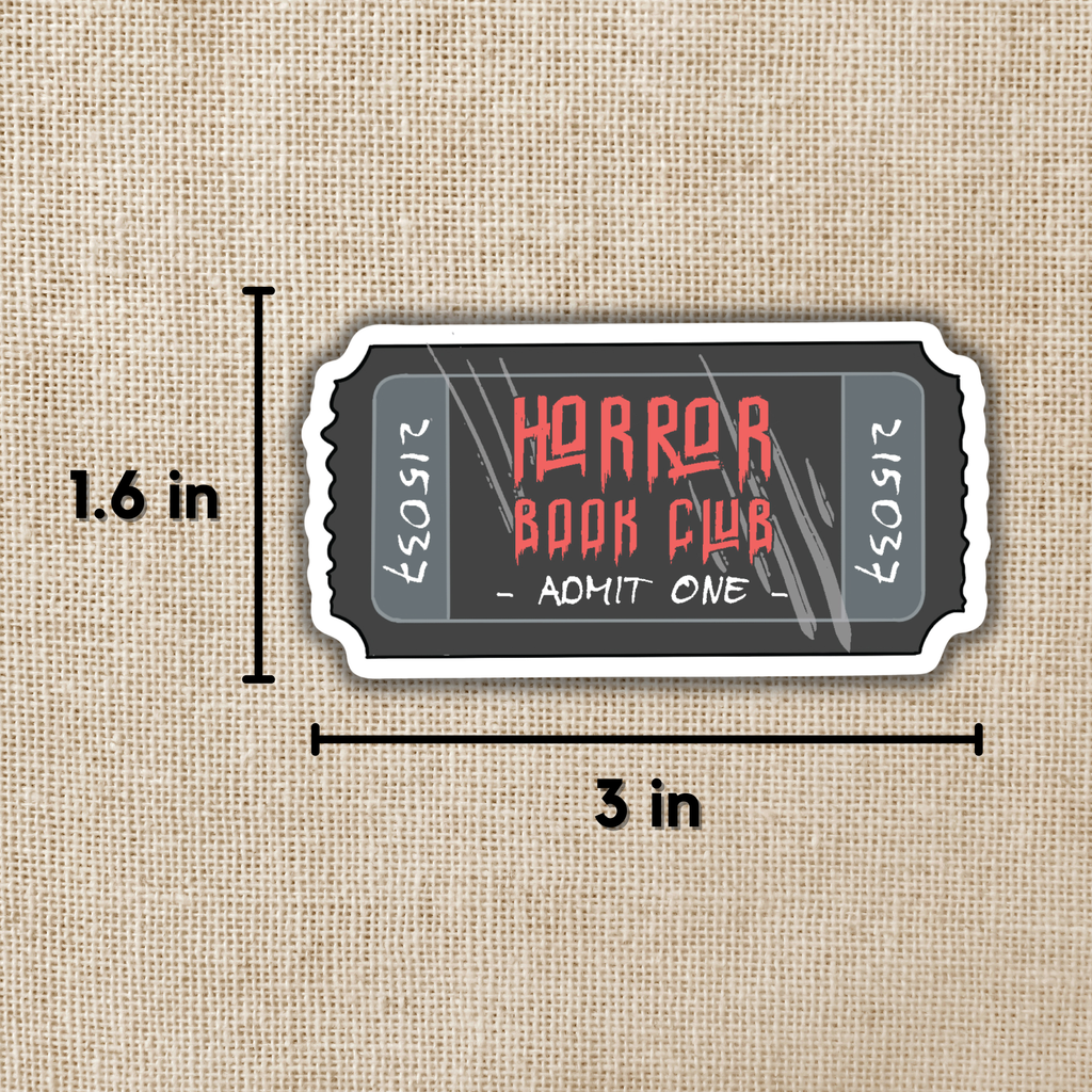 Wildly Enough - Horror Book Club Ticket Sticker