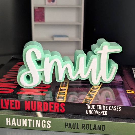 Bookshelf Sign - Smut 3D - Mint Green