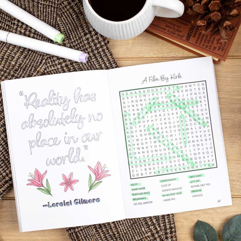 Gilmore Girls Word Search and Coloring Book