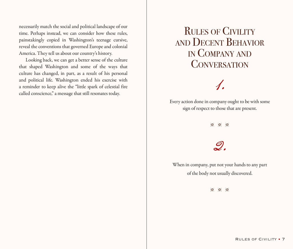 George Washington's Rules of Civility and Decent Behavior in Company and Conversation