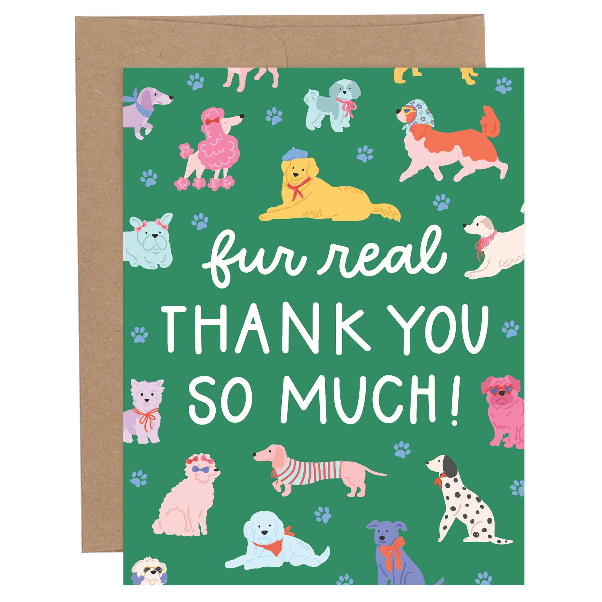 Greeting Card - Fur Real Dogs Thank You