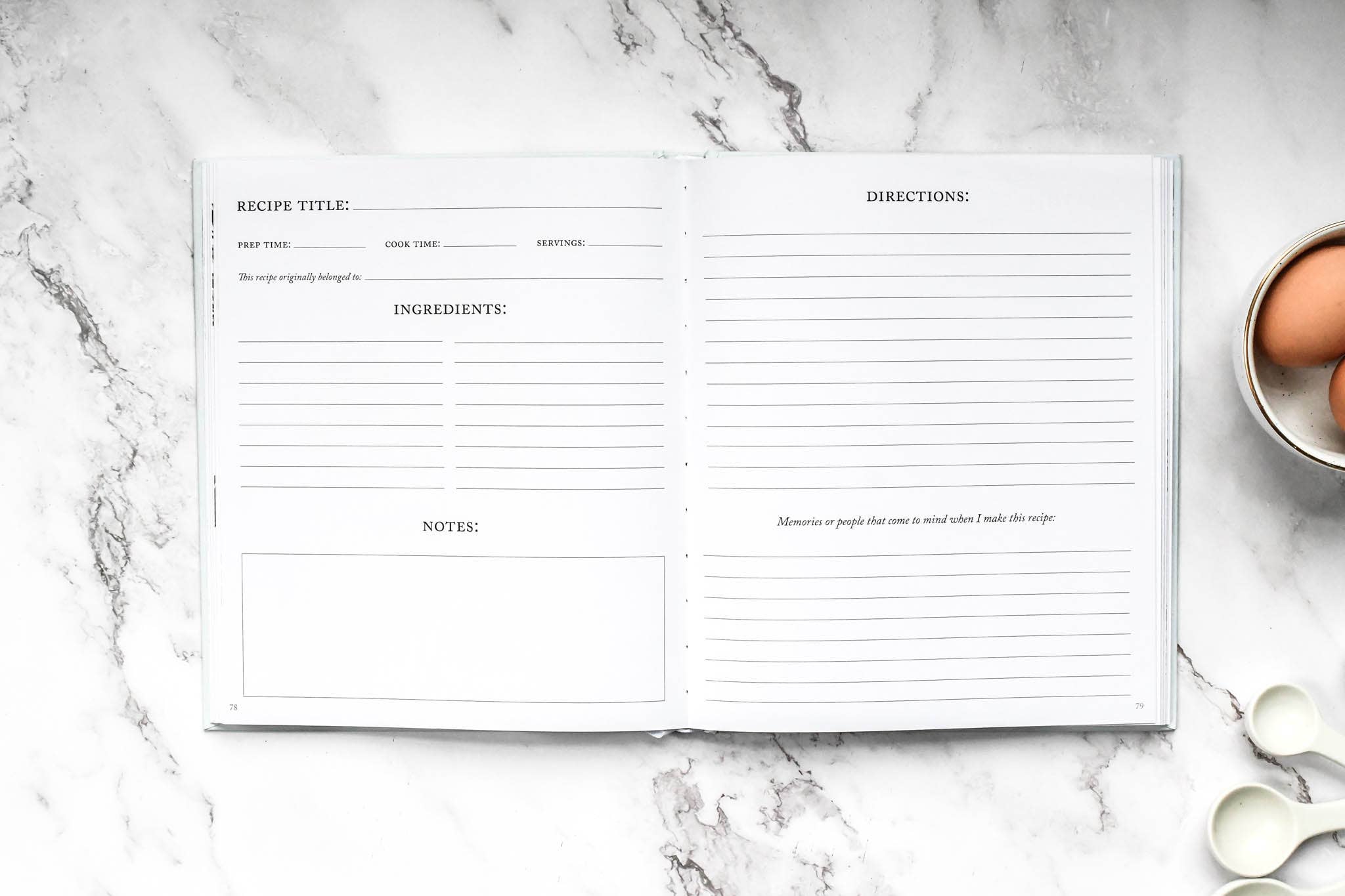 Family Recipe Book & Keepsake Journal | Christmas Gift