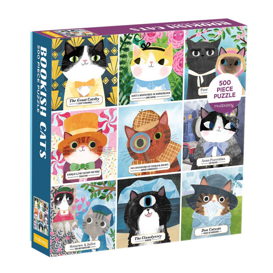 Puzzle - Bookish Cats 500 Piece Family