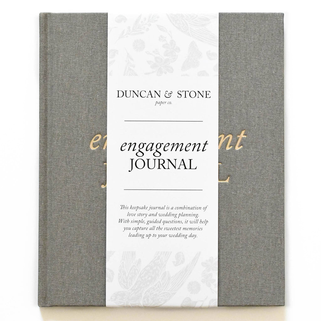 Engagement Journal | Gift for New Brides | Book for Couples: Taupe