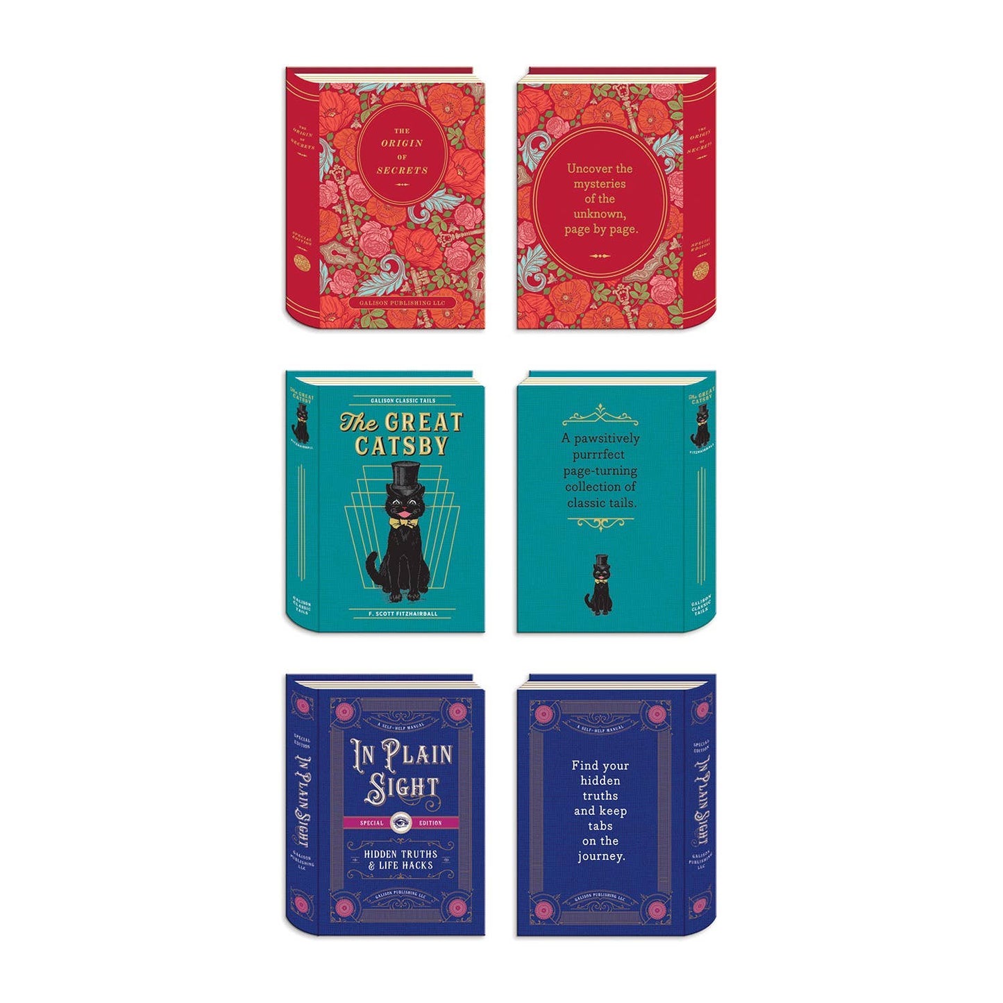 Magnetic Bookmark Set - Vintage Books Shaped