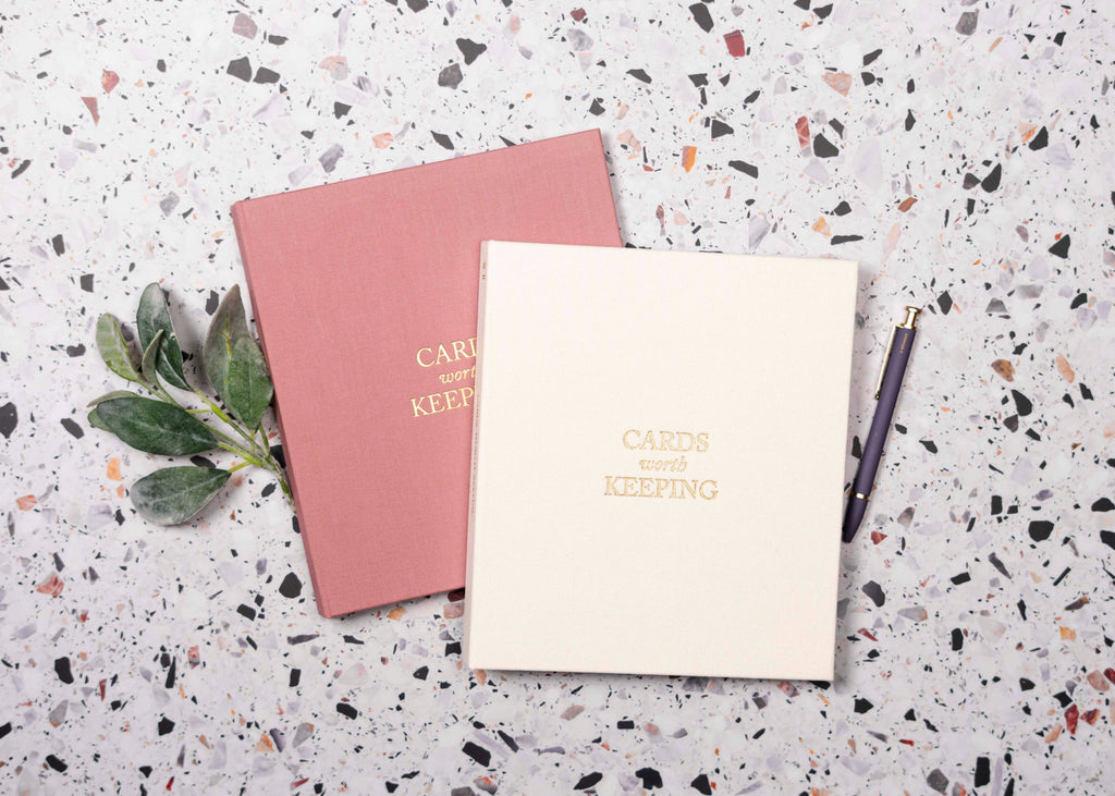 Cards Worth Keeping Journal | Birthday Card Organizer Book: Pink