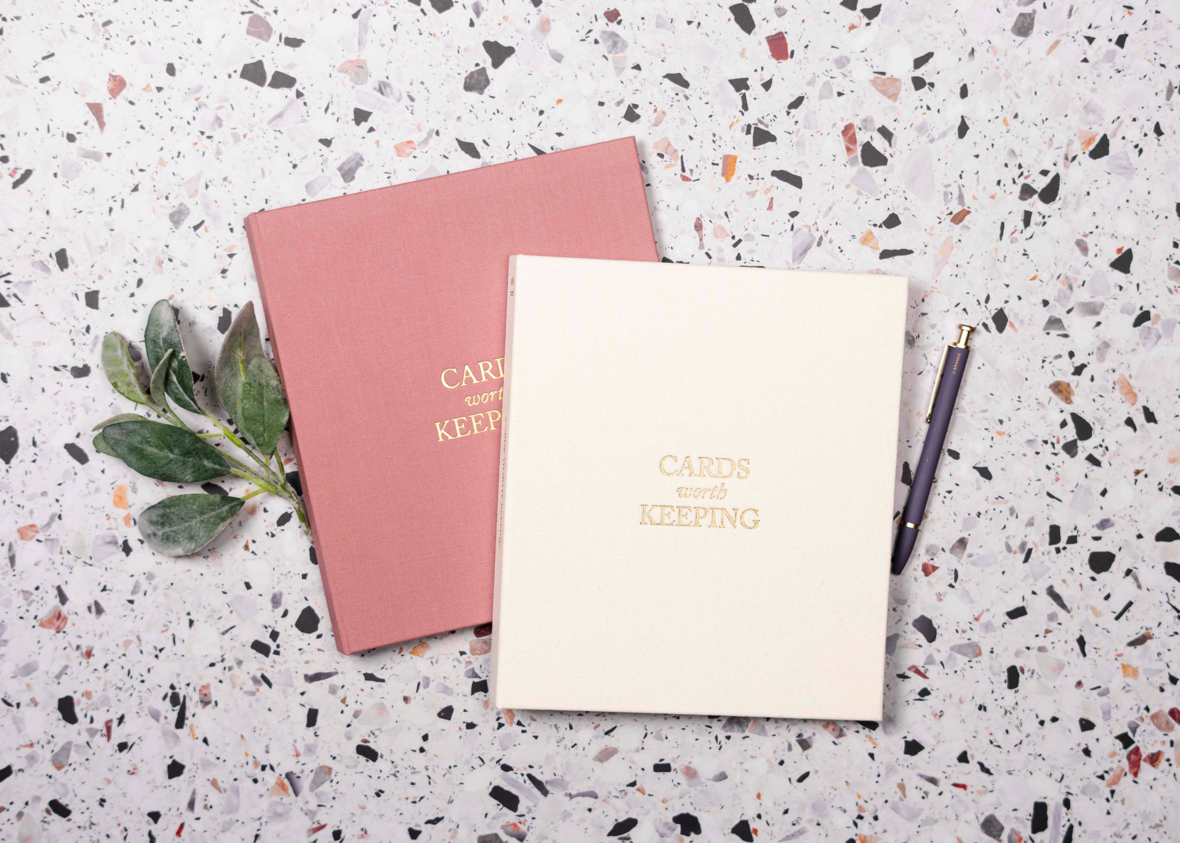 Cards Worth Keeping Journal | Birthday Card Organizer Book: Pink