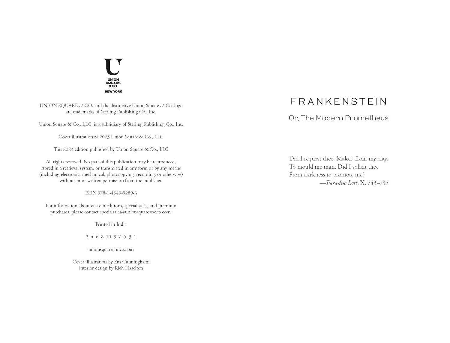 Frankenstein by Mary Shelley