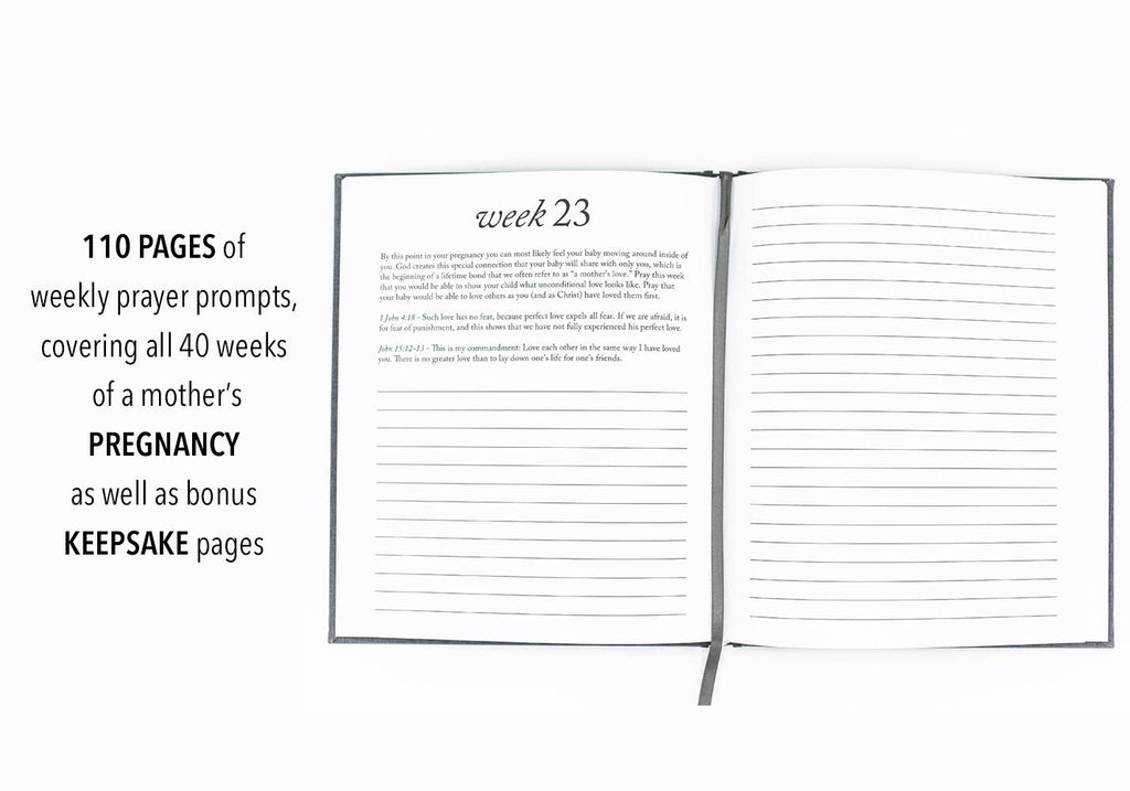 Dear Baby: A Pregnancy Prayer Journal & Memory Book for Moms: Gray