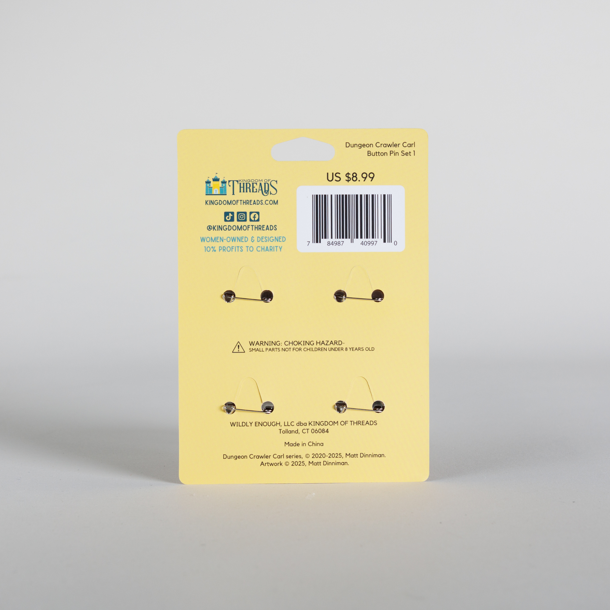 Dungeon Crawler Carl Button Pin Set | Dungeon Crawler Carl