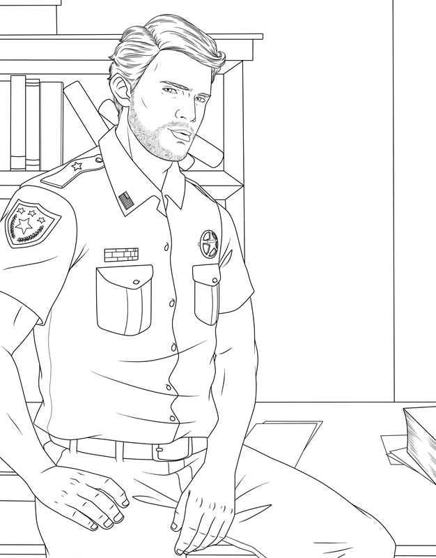 Coloring Book - Men in Uniform Adult
