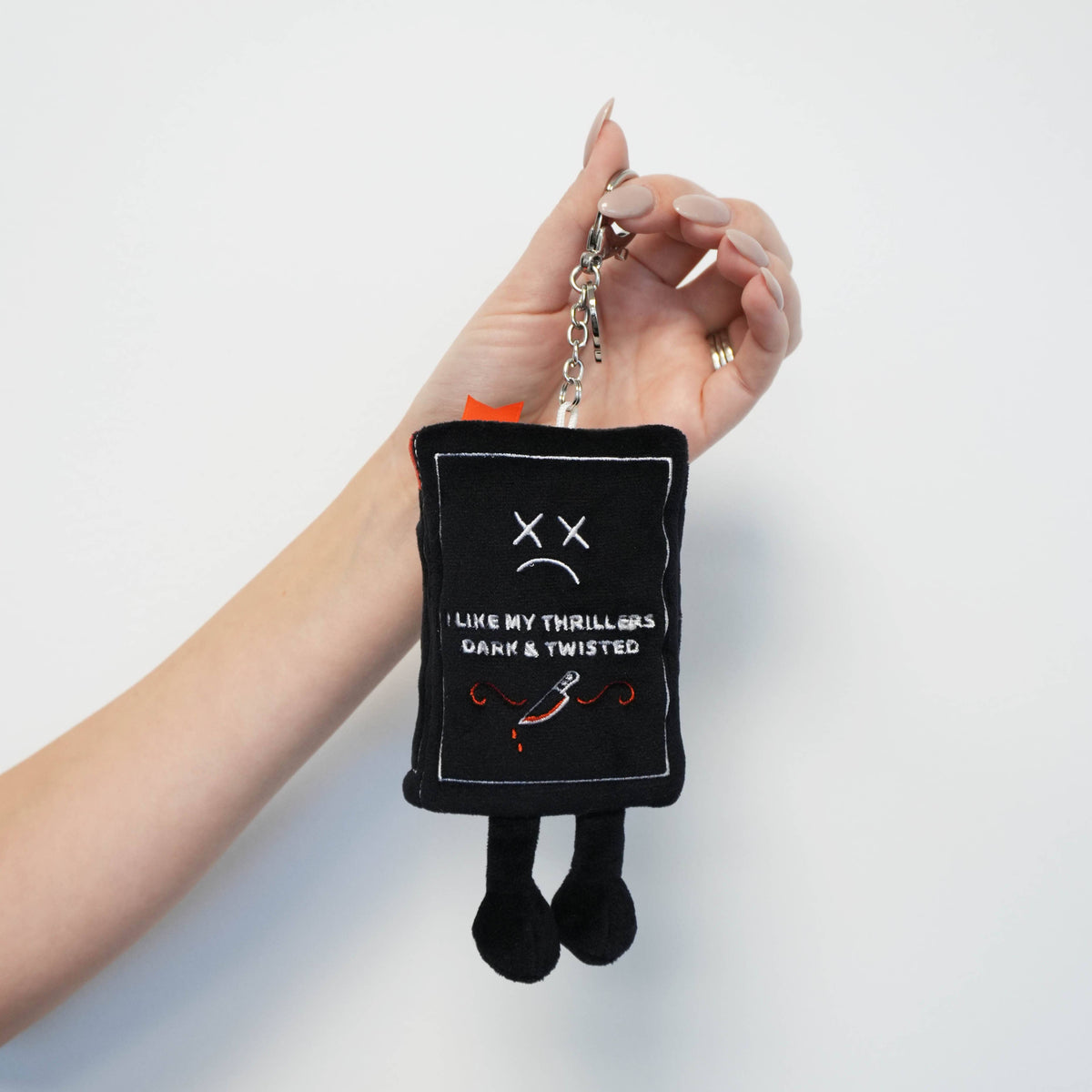 Bag Charm - Plush I Like My Thrillers Dark & Twisted Book