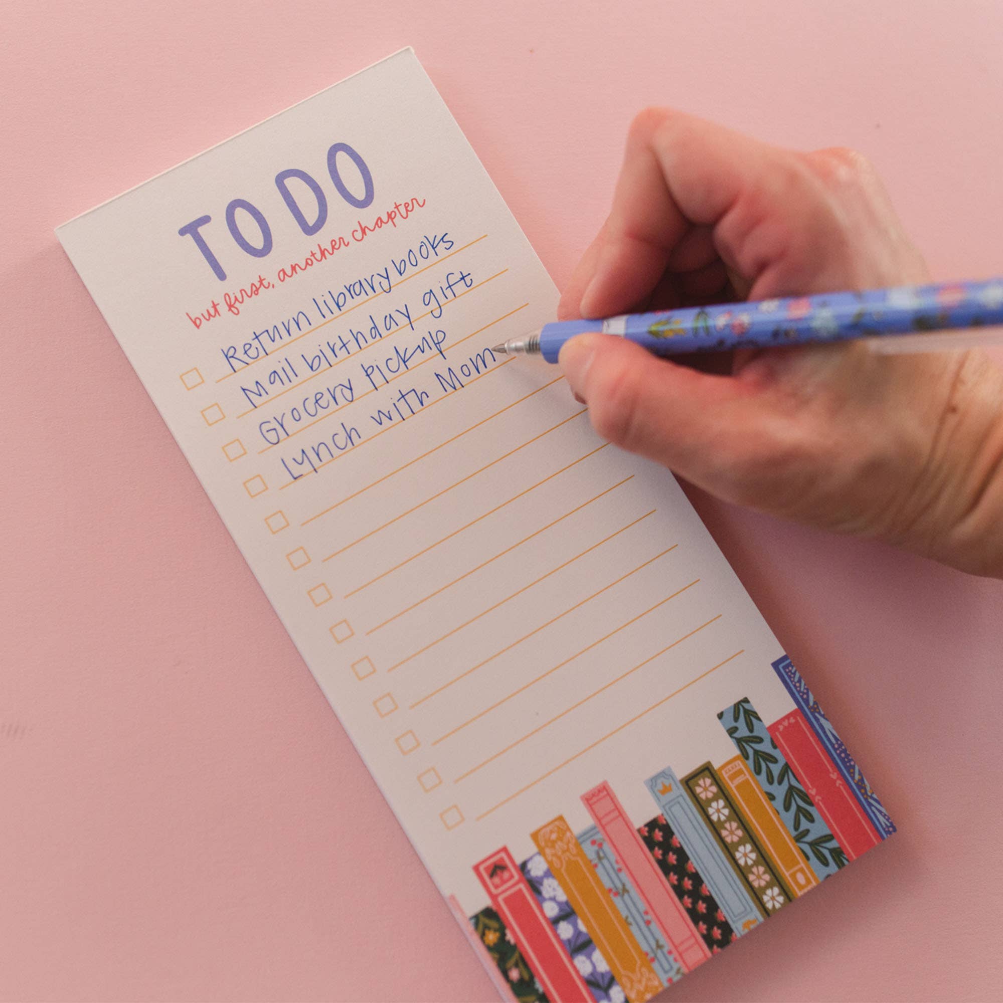 Notepad - But First Another Chapter Bookshelf To-Do 4x9