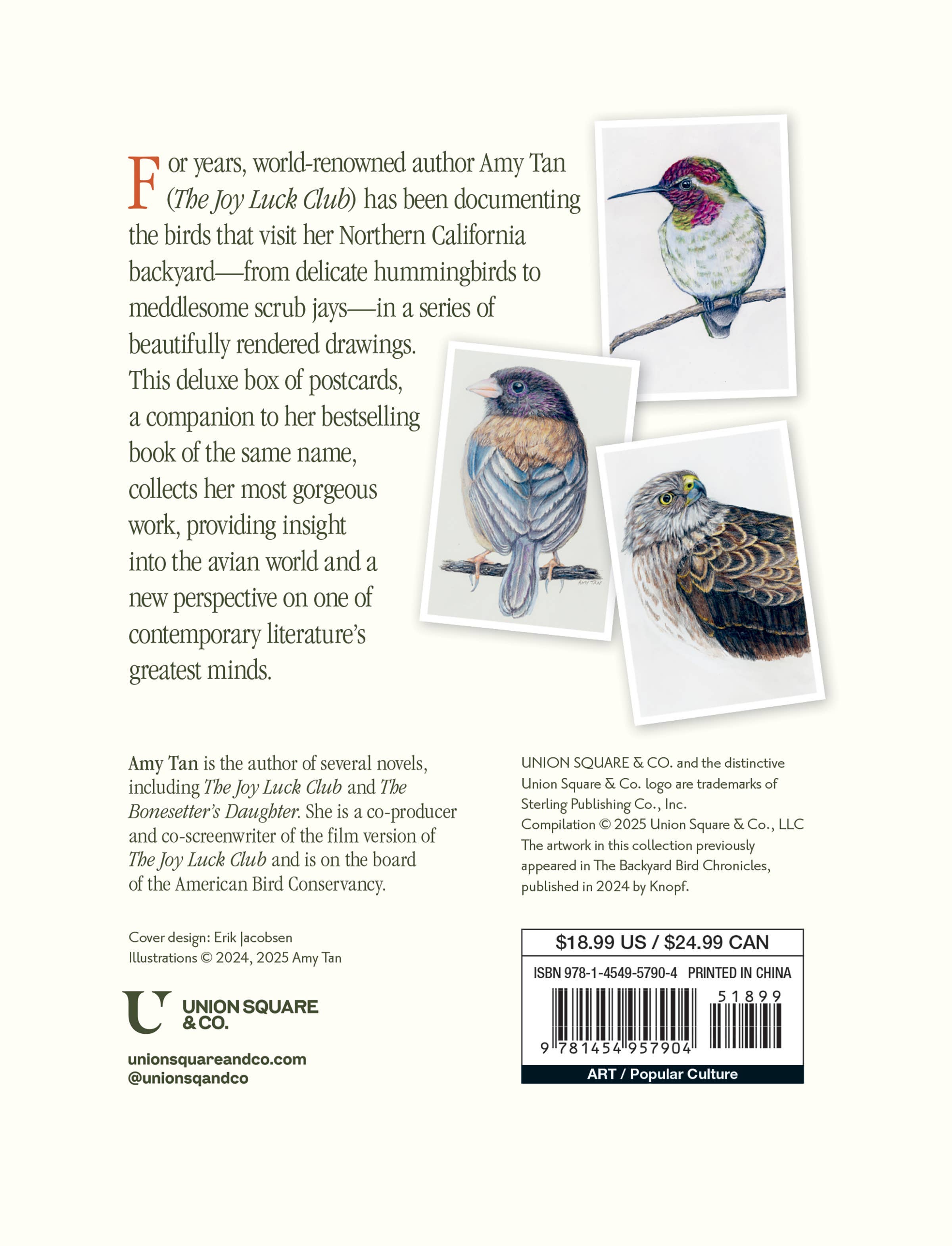 The Backyard Bird Chronicles: 50 Postcards by Amy Tan