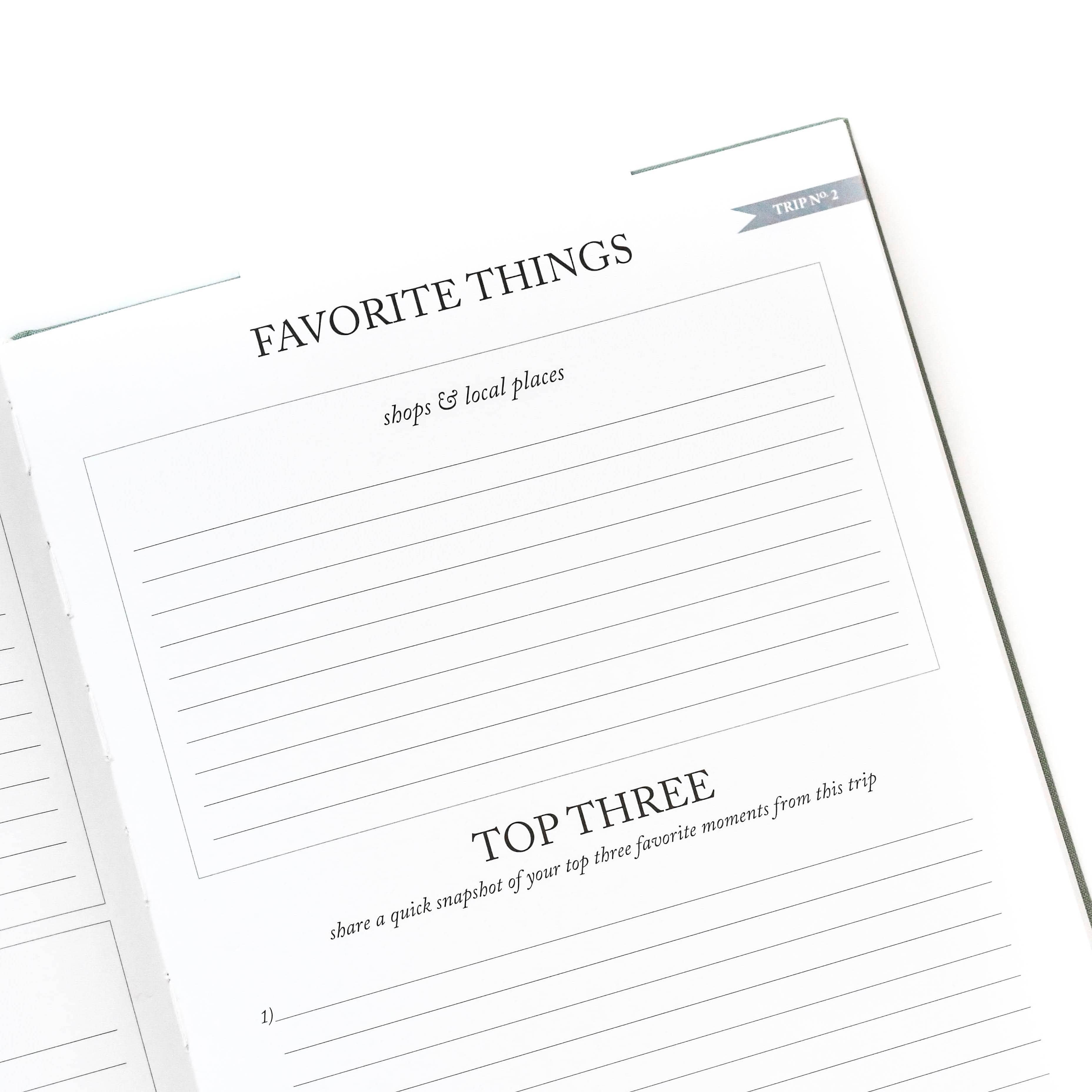 Travel Journal | Adventure Keepsake | Trip Adventure Book: Sage Green