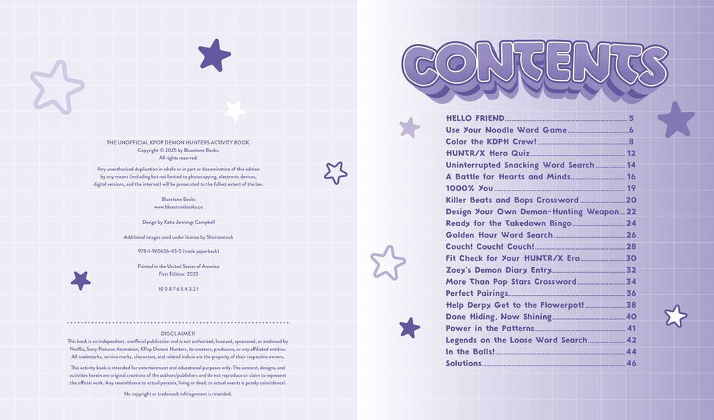 Unofficial KPop Demon Hunters Activity Book