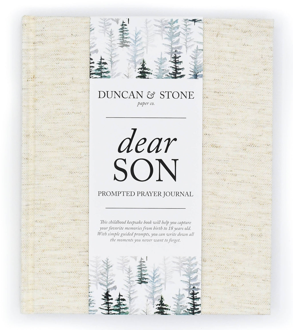 Dear Son Childhood Keepsake Book | Gift for Mom or Spouse: Gray