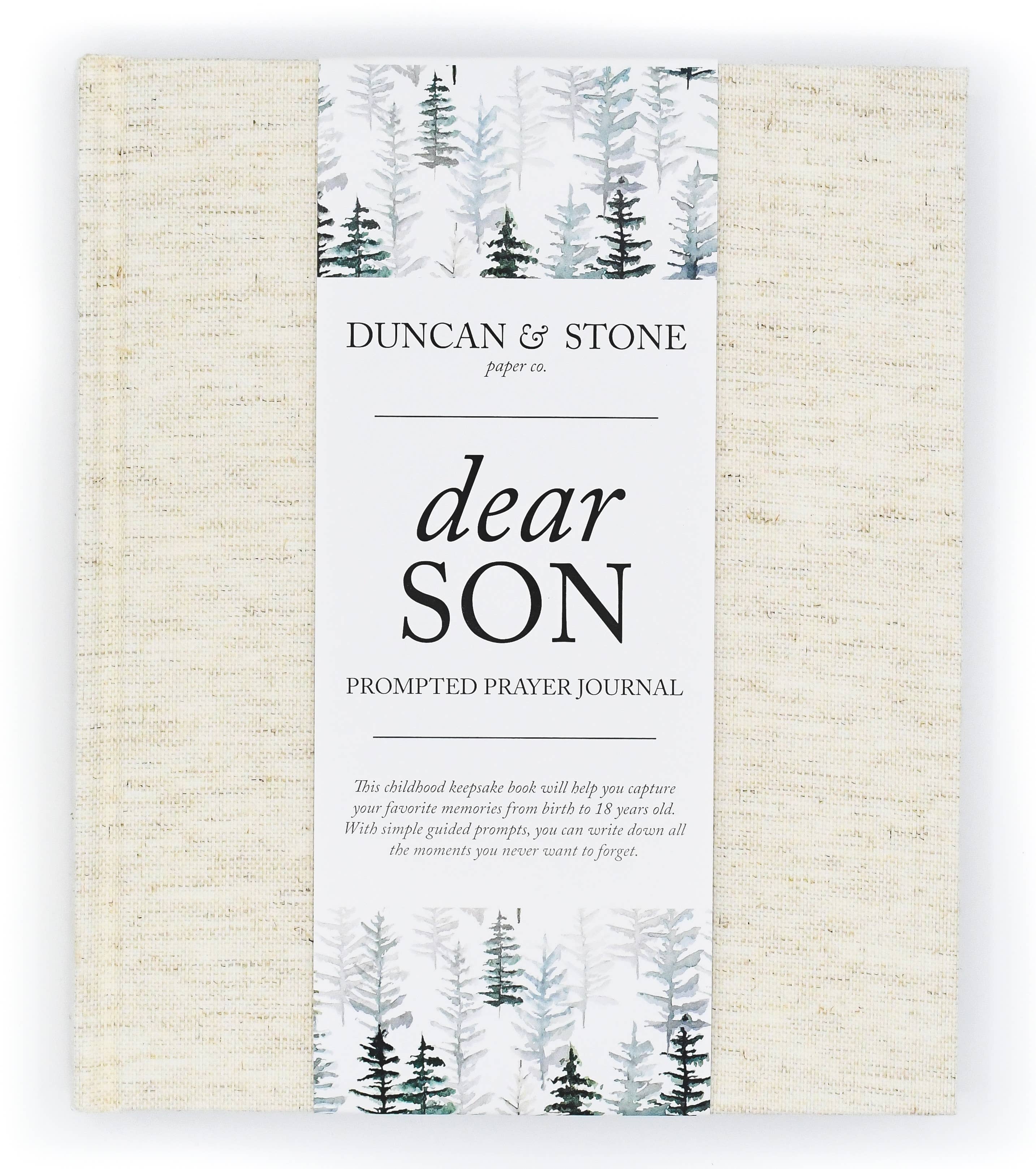 Dear Son Childhood Keepsake Book | Gift for Mom or Spouse: Gray