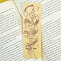 Escape Into a Book Artist Illustrated Wood Bookmark