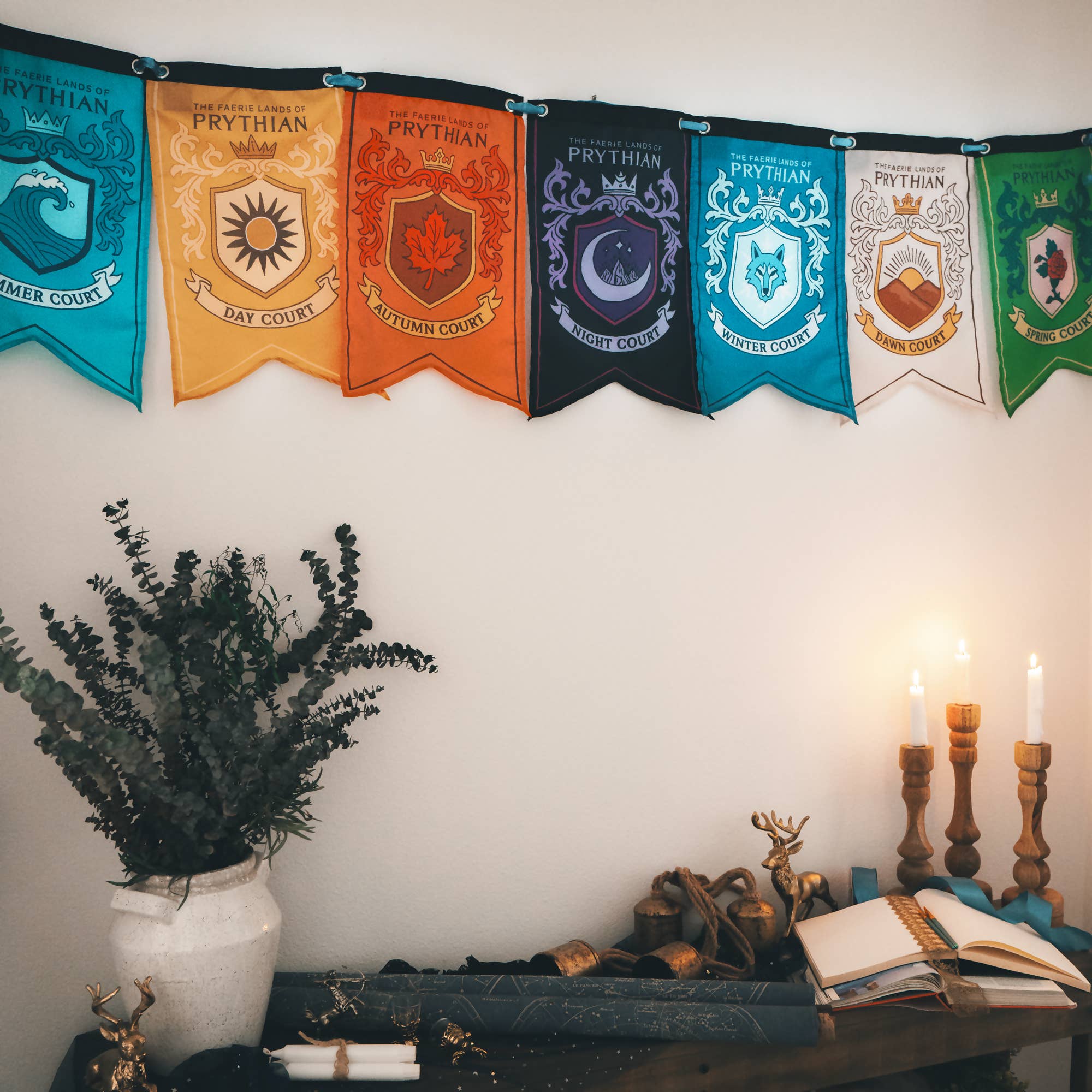 A Court of Thorns and Roses Banner Flag Set (12'' x 20'')