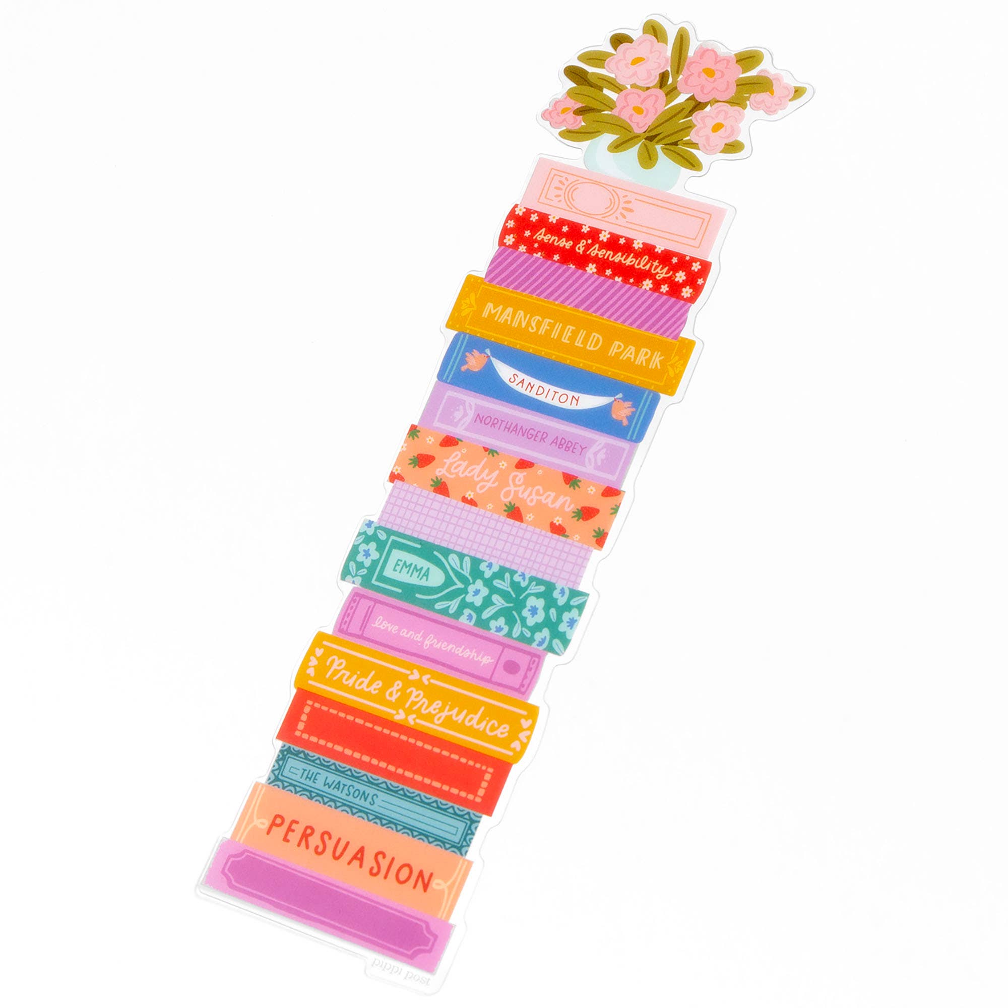 Jane Austen Book Stack Transparent Bookmark