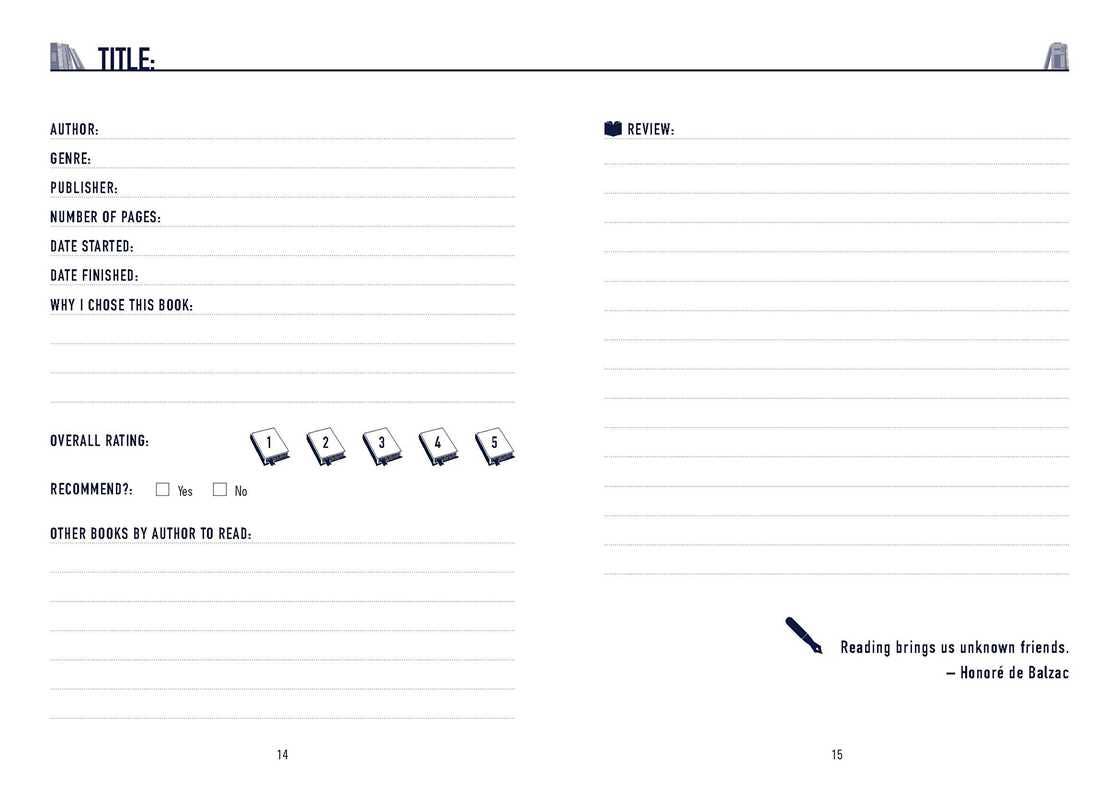 Book Lover's Journal